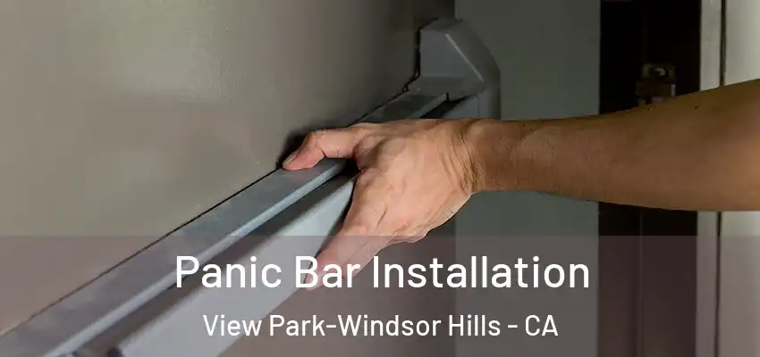 Panic Bar Installation View Park-Windsor Hills - CA